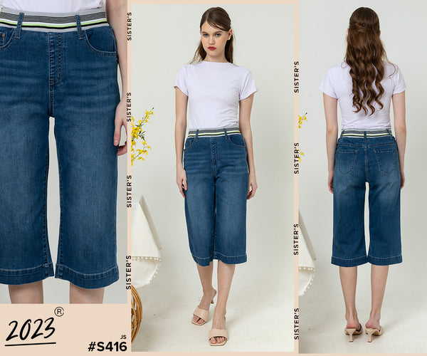 2023 - Culottes Jeans (Celana Jeans Kulot 7/8) S416 JS
