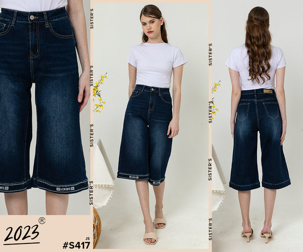 2023 - Culottes Jeans (Celana Jeans Kulot 7/8) S417 JS