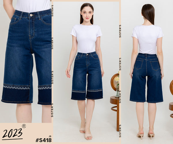 2023 - Culottes Jeans (Celana Jeans Kulot ) S418 JS