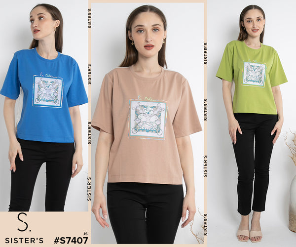 SISTER'S - Cotton with Cotton Combed Top (Kaos Kombi Katun) S7407 JS