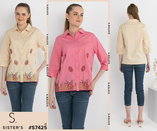 SISTER'S - Cotton Shirt (Katun) S7425 JS