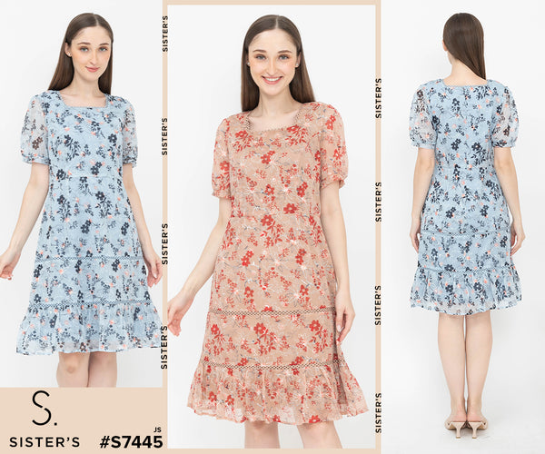 SISTER'S - Chiffon Cotton Dress (Dress Sifon) S7445