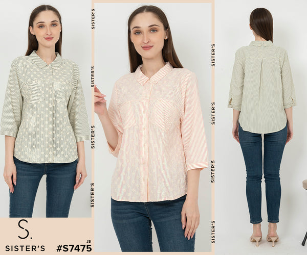 SISTER'S - Cotton Shirt (Katun) S7475 JS