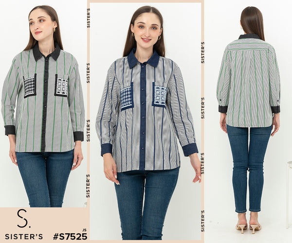 SISTER'S - Cotton Shirt (Katun) S7525 JS