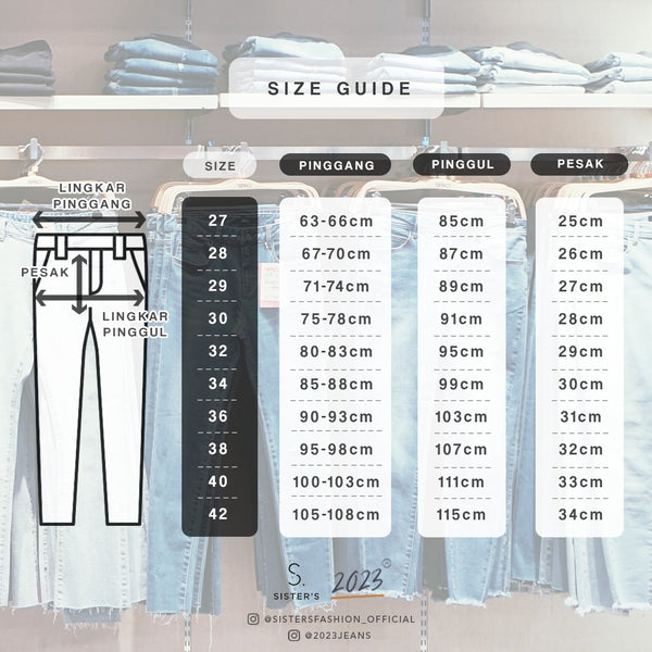 2023 - Kulot Jeans (Celana Jeans Kulot Pjg) S385 JS
