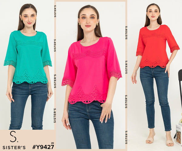 SISTER'S  - Brocode with Cotton Combed Top  (Brukat Kaos ) Y9427 ZE