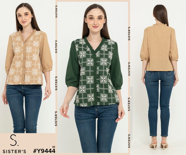 SISTER'S - Cotton Linen Top (Katun Linen) Y9444 ZE