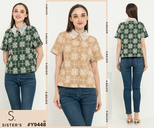 SISTER'S - Cotton Linen Shirt (Katun Linen) Y9448 ZE