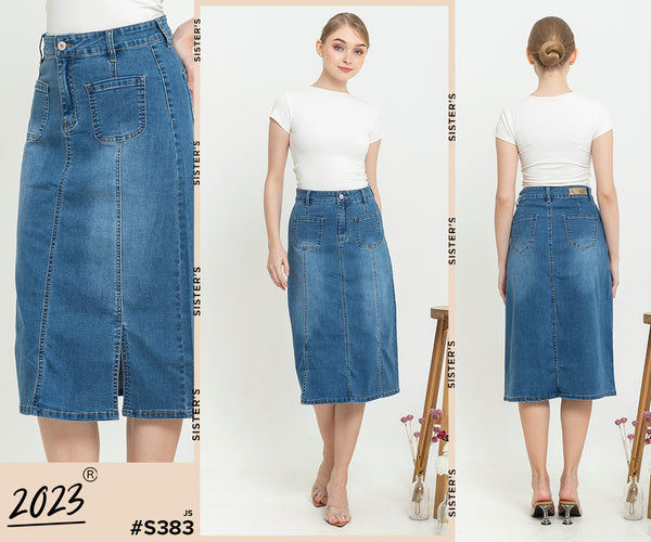 2023 - Jeans Skirt 7/8 (Rok Jeans) S383 JS