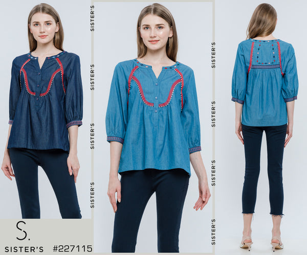 SISTER'S - Denim Top 227115 JS