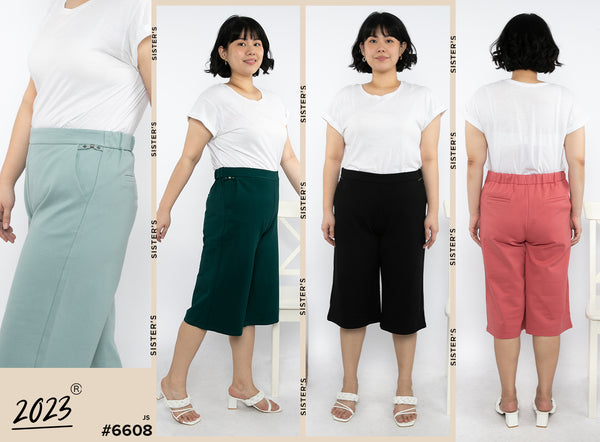 2023 - T-shirt Culottes Pants (Celana Kulot Kaos) 6608 JS