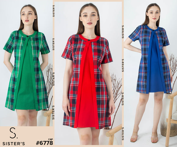 SISTER'S - Cotton with Cotton Combed Dress (Katun Kombi Kaos) 6778 CAP