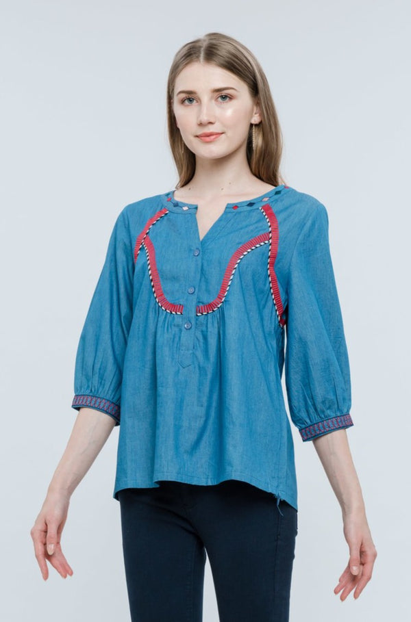 SISTER'S - Denim Top 227115 JS