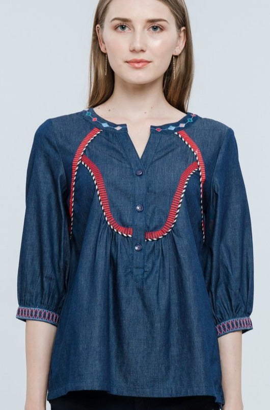 SISTER'S - Denim Top 227115 JS