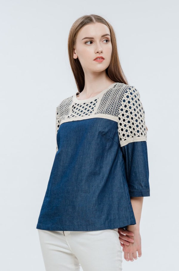 SISTER'S - Denim Top 24881 CAP