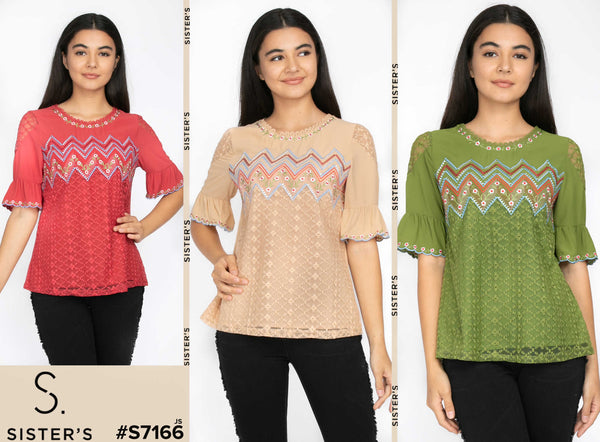 SISTER'S - Chiffon with Cotton Combed Top (Sifon kombi Kaos) S7166 JS